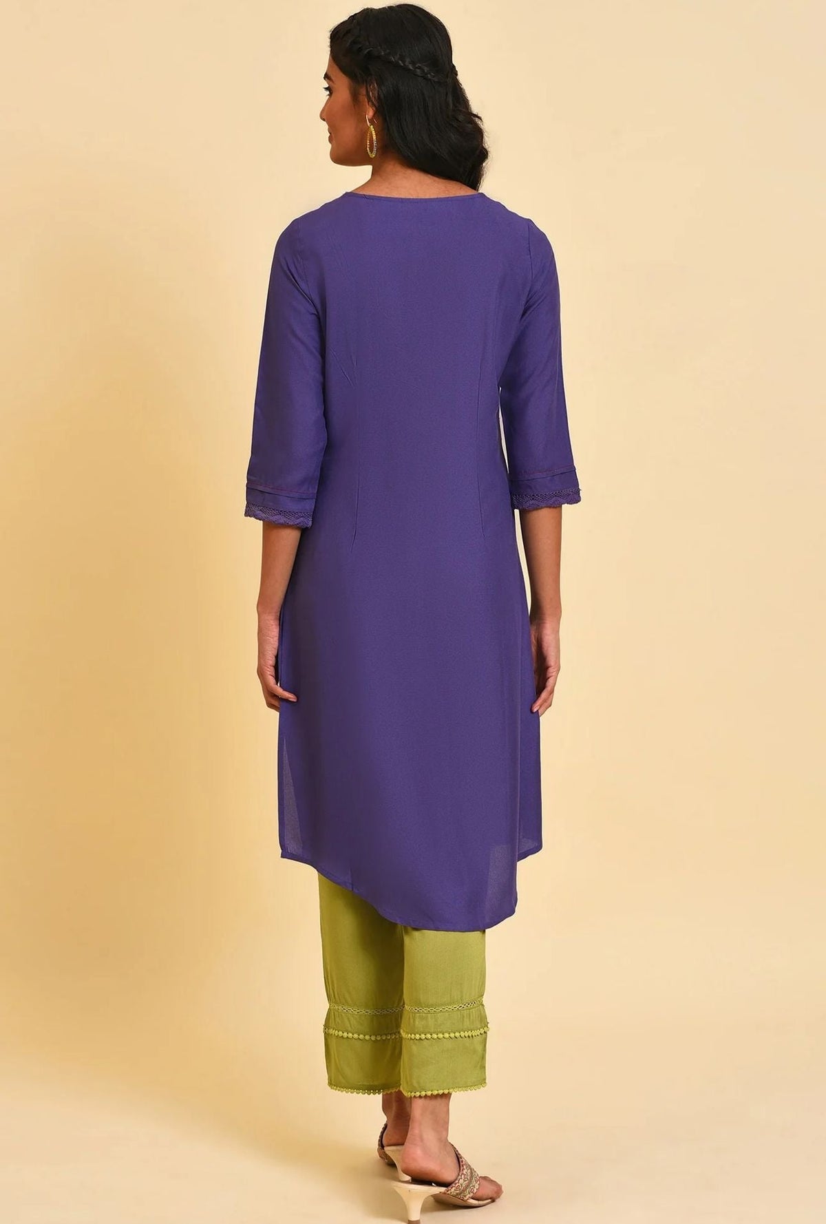 Purple Embroidered kurta Set in Germany
