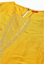 Yellow Embellished Straight Kurta in Germany