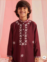 Boys Embroidered Regular Kurta with Pyjamas in Munich