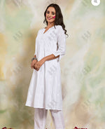 Chikankari Shadow Work Cotton Kurta in Berlin