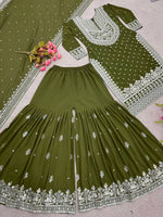 Heavy Faux Georgette With Heavy Embroidery Sequence Work Suit IN Munich