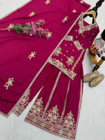 Pink Chinon Silk Embroidery Suit in Germany