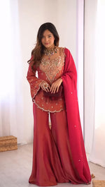 Beautiful heavy simar silk With Embroidery Work Suit in Berlin