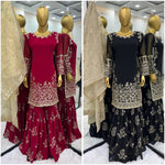 Heavy Faux Georgette With Embroidery Sequence Work Suits in Munich