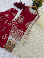 Heavy Faux Georgette With Embroidery Sequence Work Suits in Munich