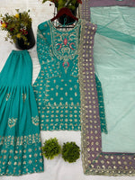 Heavy Chinnon silk With Embroidery Sequence Work Suit in Berlin
