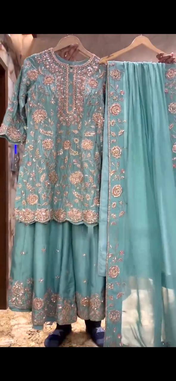 Fancy Heavy Embroidery And Sequence Work Suit in Munich