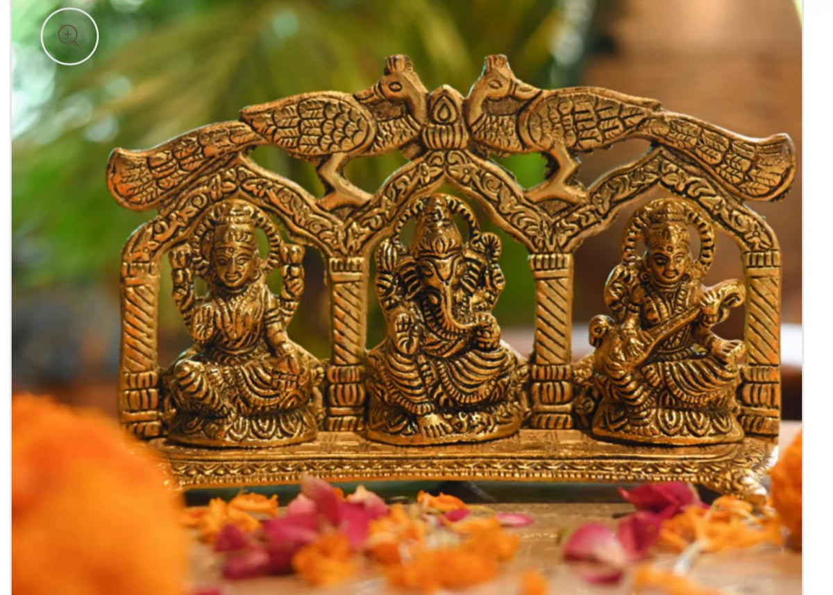 Brass Metal Ganesh Ji, Lakshmi Ji and Saraswati Ji Statue in Germany