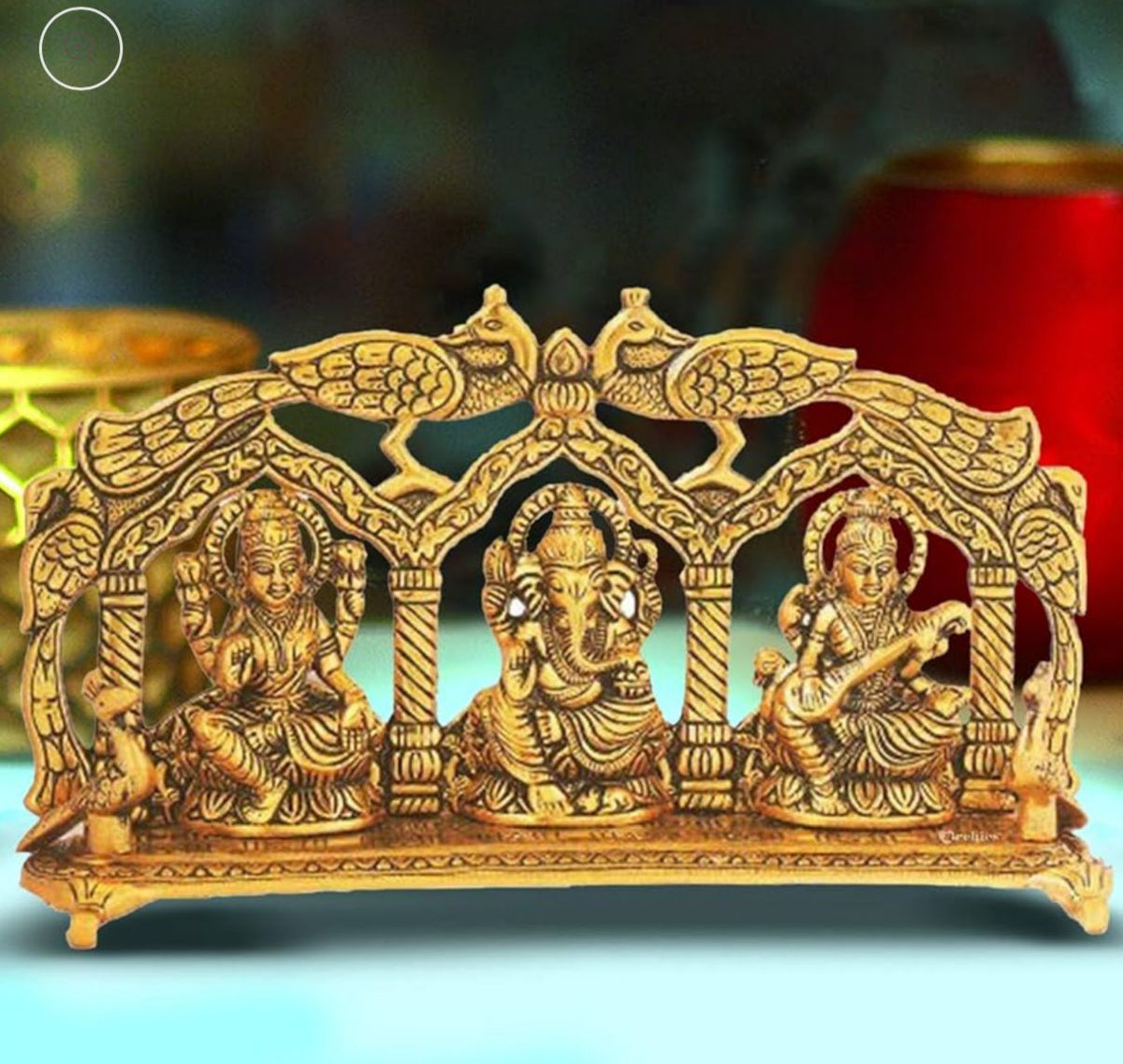 Brass Metal Ganesh Ji, Lakshmi Ji and Saraswati Ji Statue in Germany