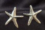 Contemporary Brass Handmade Silver Plated Mother of Pearl Star Earring in  Munich