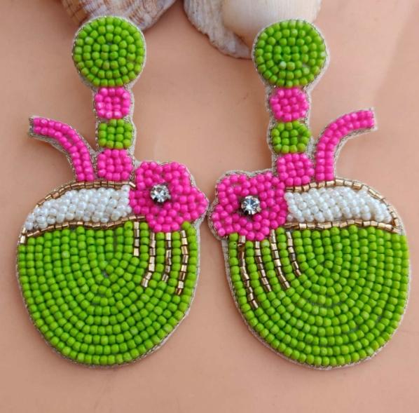 Premium Quality Designer Seed Bead Embroidery Earring for Women and Girls in Berlin