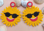 Premium Quality Handmade light weight Sun Design Embroidery earring for women and girls in Germany