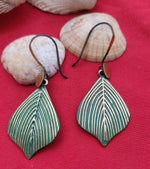 Handcrafted Boho Green Leaf Earrings in Germany