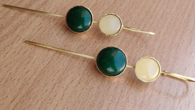 Brass Gold Plated Dangle Earrings in Berlin
