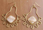 Dangle Earring Statement Brass Earrings in Organic and Geometric Styles in Germany