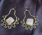 Dangle Earring Statement Brass Earrings in Organic and Geometric Styles in Germany