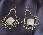 Dangle Earring Statement Brass Earrings in Organic and Geometric Styles in Germany