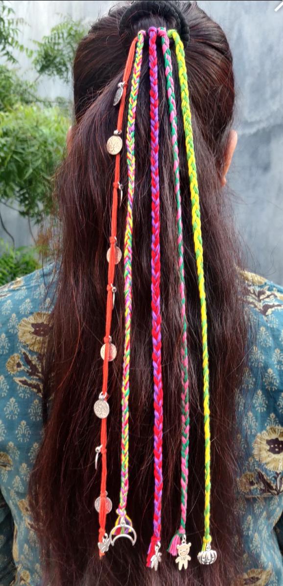 Handmade Multi Color Multi Strands German Silver Charm Paranda in Germany
