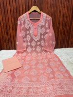 Chikankari Embroidery Straight Kurta in Berlin