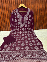 Women's Georgette Chikankari Kurti In Munich
