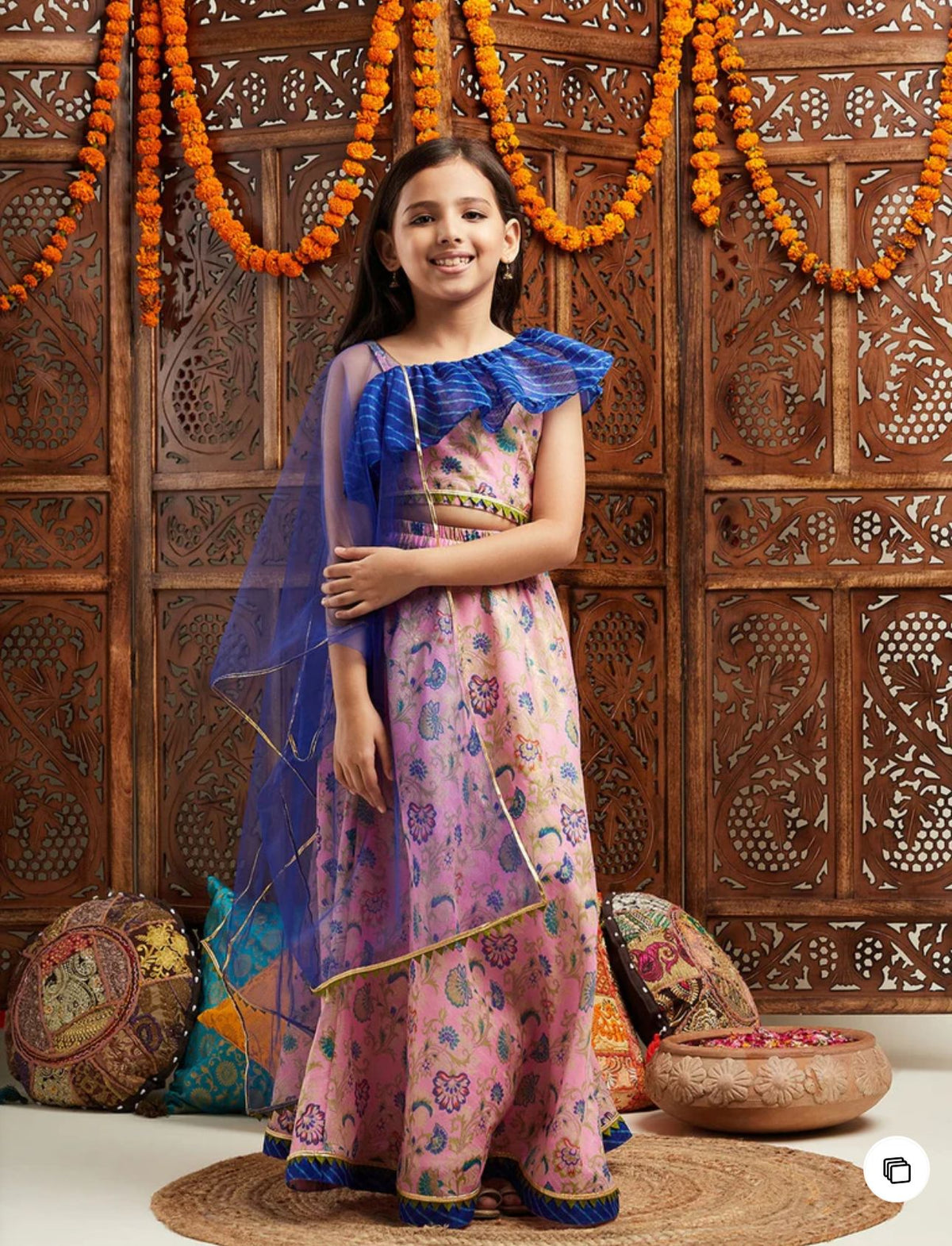 Girls Printed Ready to Wear Lehenga & Blouse With Dupatta in Berlin