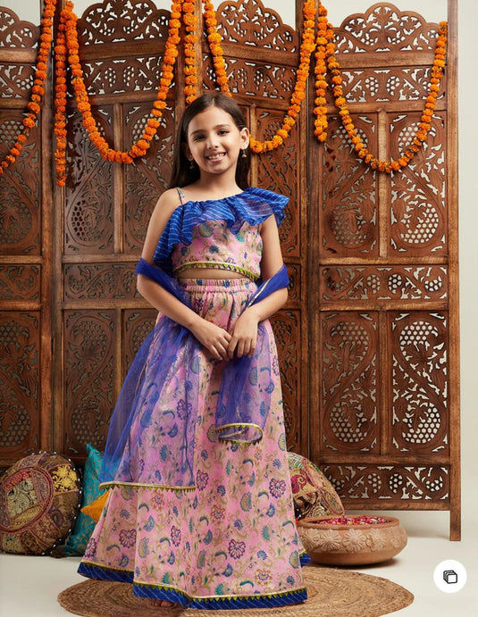 Girls Printed Ready to Wear Lehenga & Blouse With Dupatta in Berlin