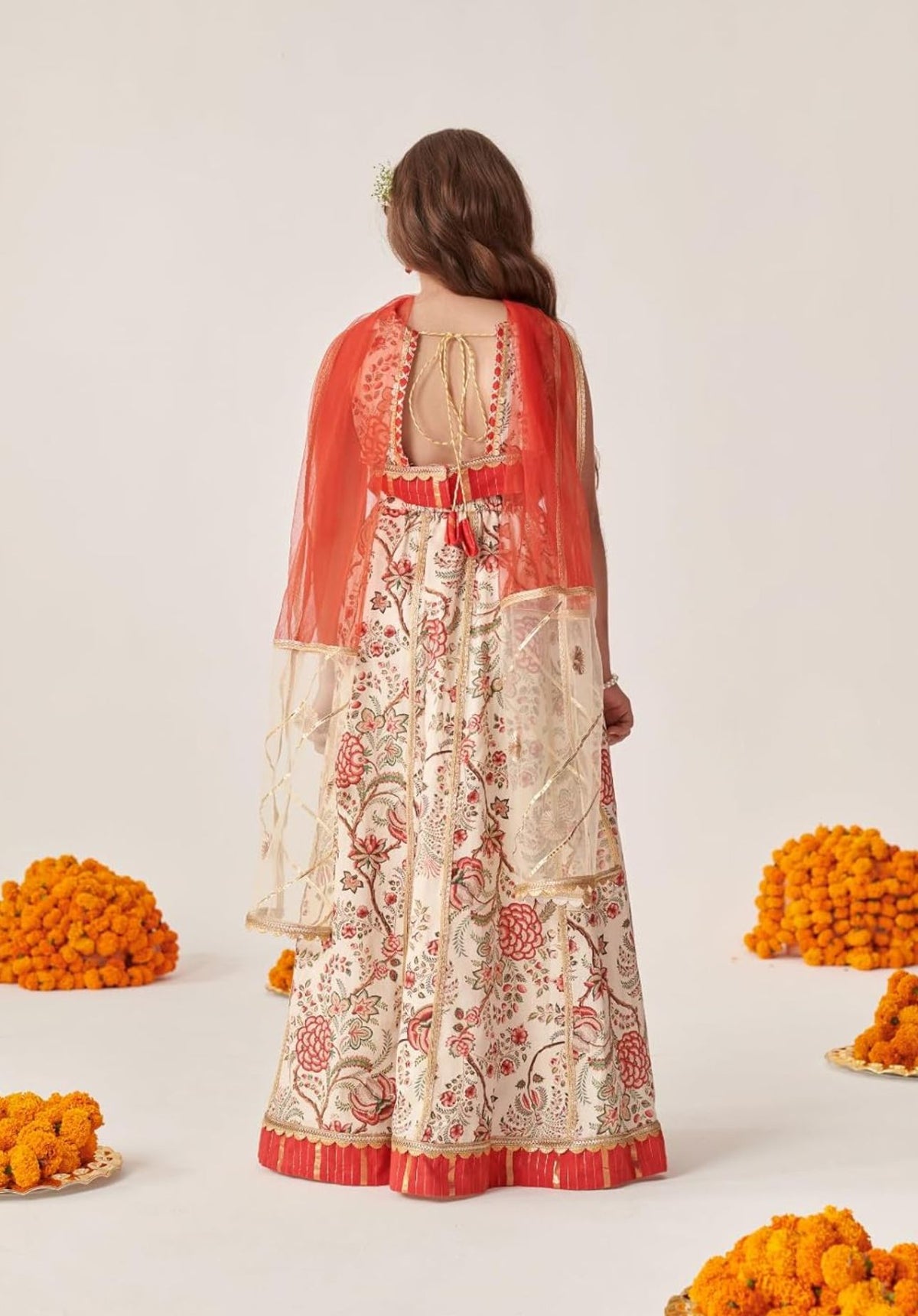 Girl's Cotton Blend Lehenga Choli Dupatta in Germany