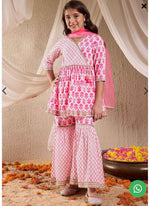 Girls Floral Print 3-Piece Kurta Suit Set