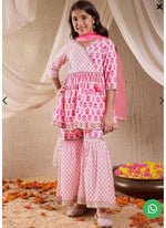 Girls Floral Print 3-Piece Kurta Suit Set