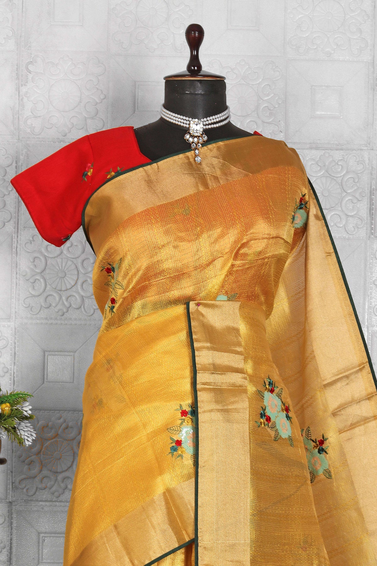 Chanderi Silk Saree with stitched blouse in Berlin