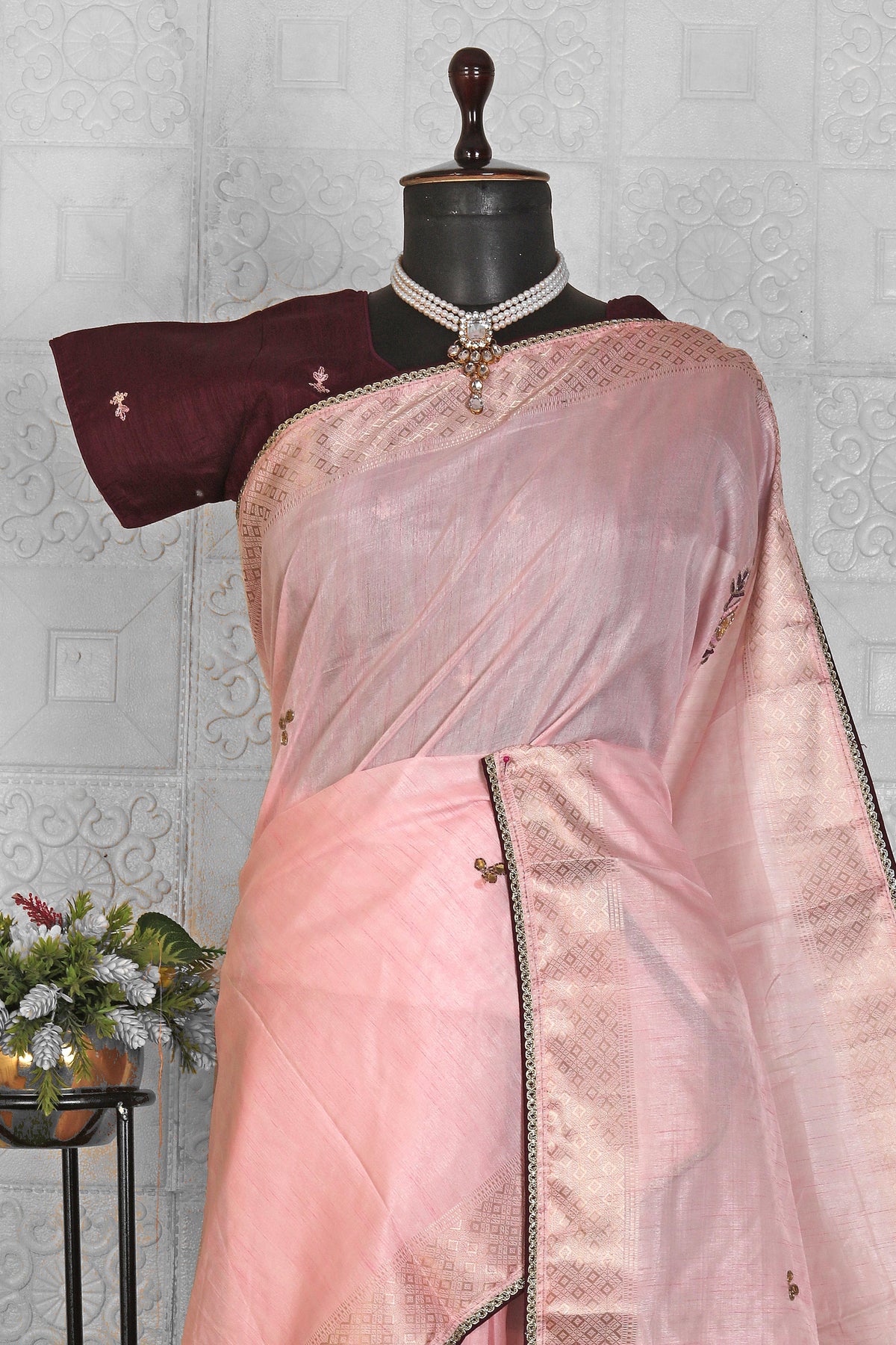 Beautiful Chinnon Silk Saree in Germany Munich