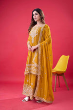 Pure Heavy Faux Georgette Sequence Work Top-Bottom And Dupatta in Germany