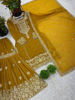 Pure Heavy Faux Georgette Sequence Work Top-Bottom And Dupatta in Germany
