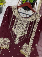 Heavy Embroidery Coding Dori-Sequence Work Top-Bottom And Dupatta Set in Berlin