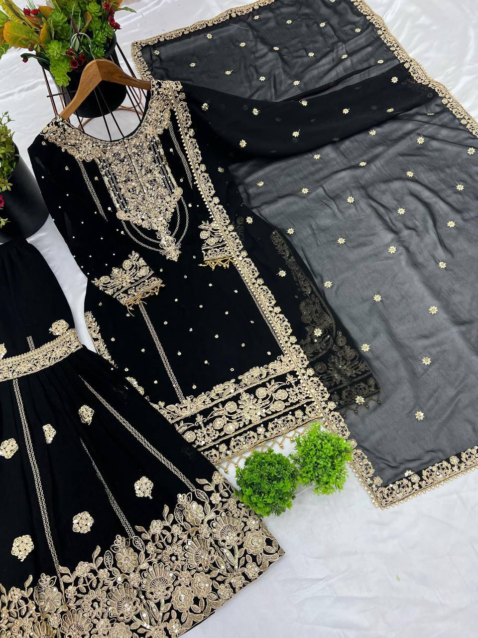 Beautiful Sequence Work Top-Bottom And Dupatta Set in Munich