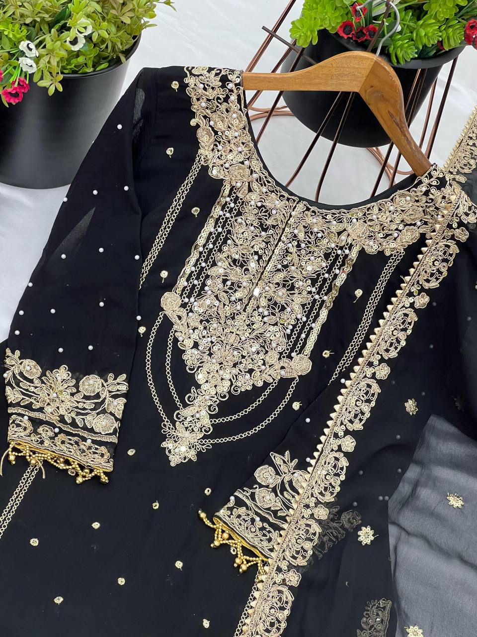 Beautiful Sequence Work Top-Bottom And Dupatta Set in Munich
