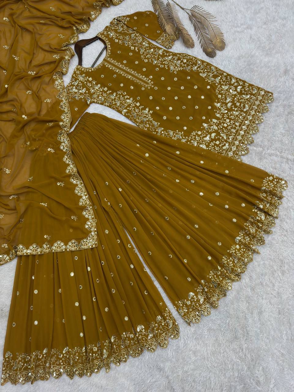 New Premium Quality With Embroidery Sequence Worked Suit in Germany