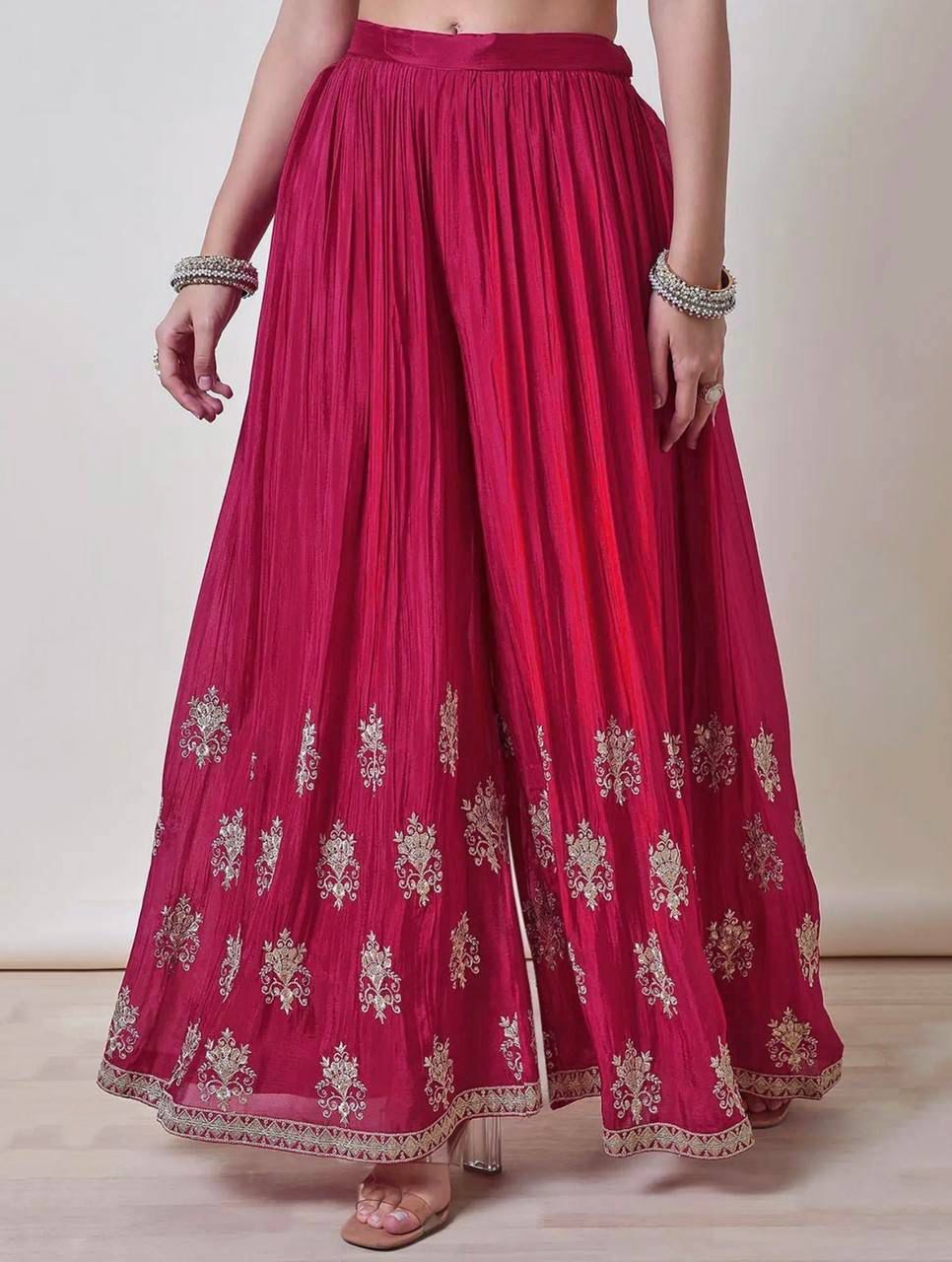 FANCY KURTI WITH BEAUTIFUL FLAIRED PLAZZO AND DUPATTA IN GERMANY