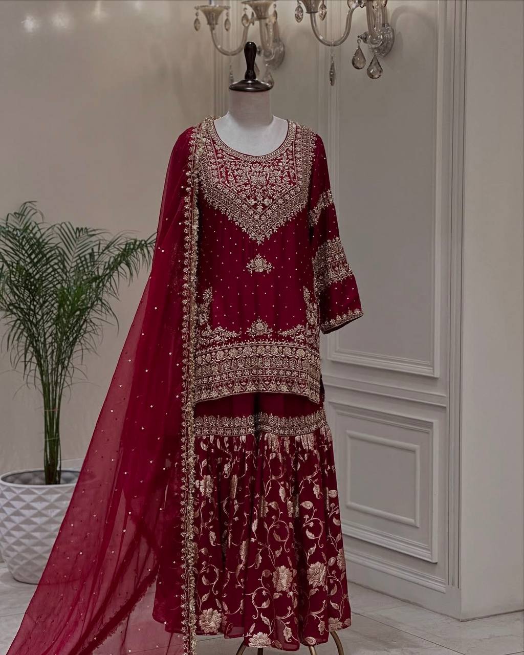 Elegant Embroidered Sequence Work Beautiful Designer Set in Germany