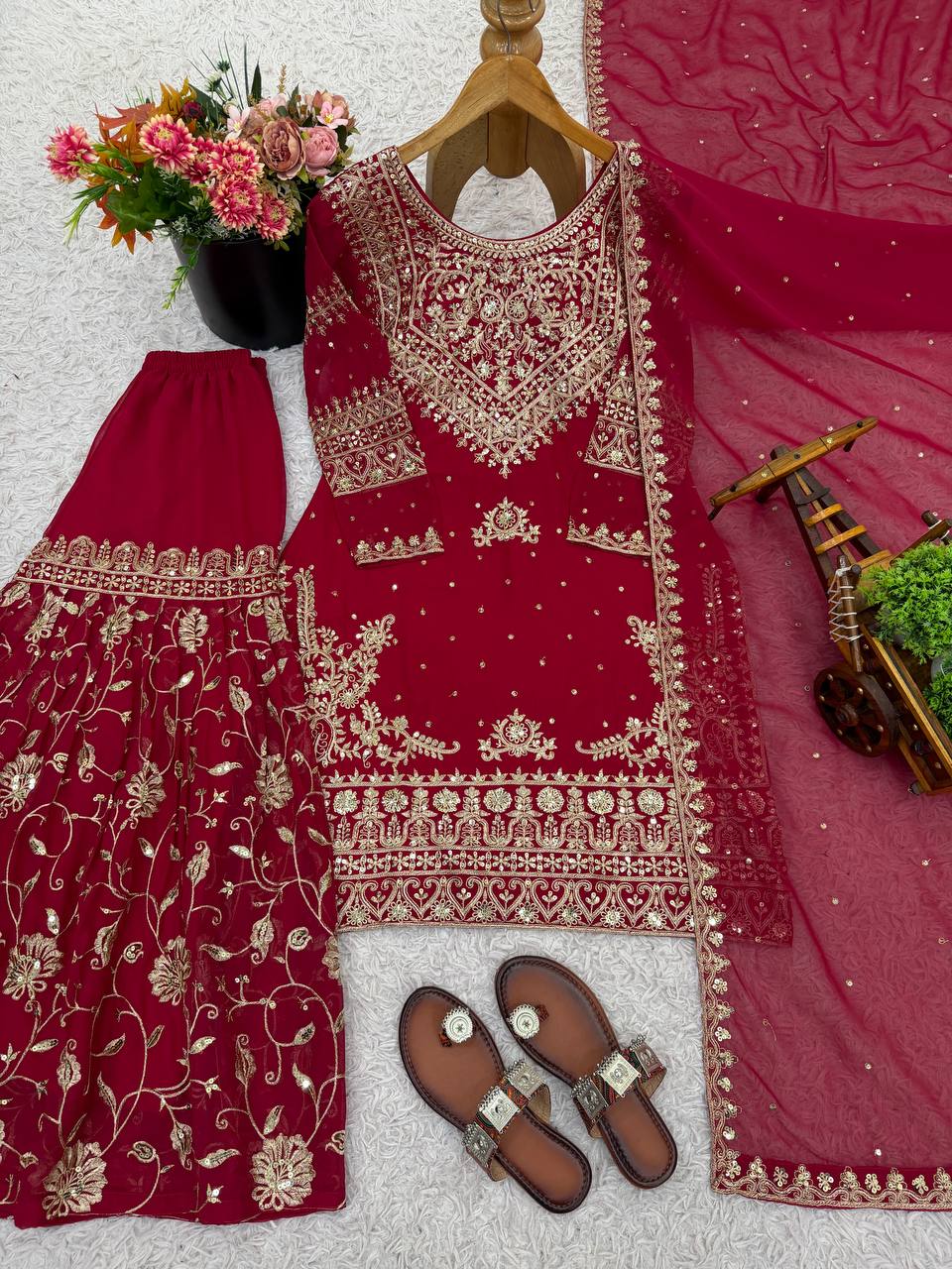 Elegant Embroidered Sequence Work Beautiful Designer Set in Germany