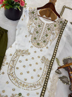 Pure GMY SILK With Heavy Embroidery Sequence Work Suit in Germany
