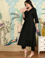 V-Neck Three-Quarter Sleeves Kurta with Trousers & With printed Dupatta in Germany