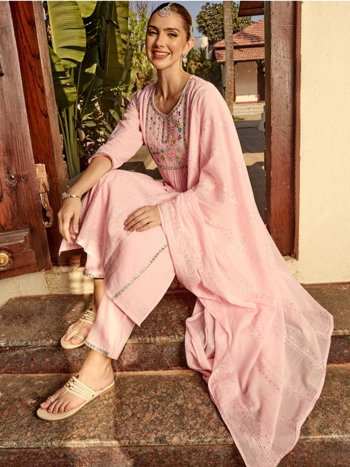 Pure Cotton Kurta with Trousers & Dupatta in Berlin