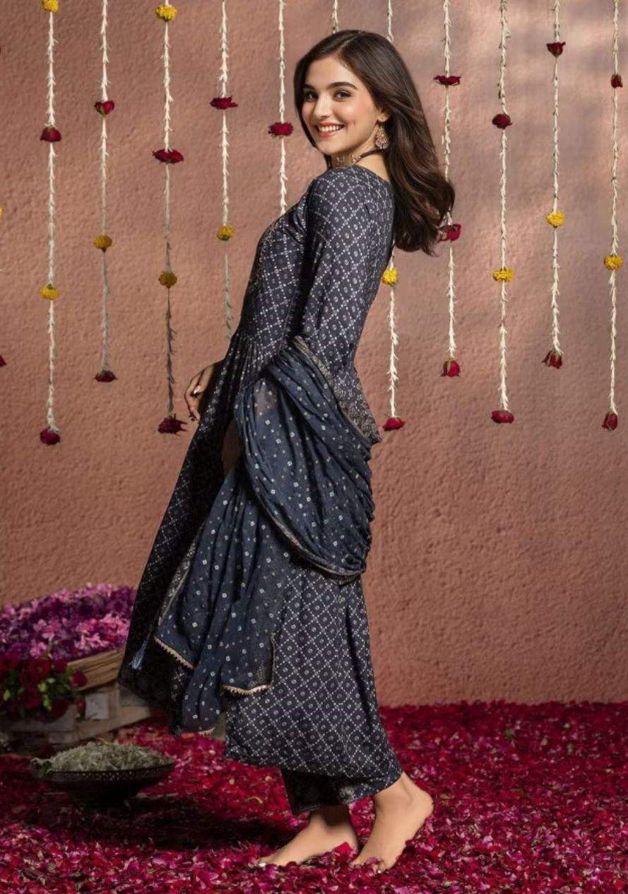 Women's Viscose Rayon Flared Fit Kurta Set in Berlin
