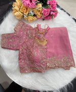 Fandy Silk C-pallu Sequins embroidery work saree in Berlin