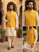 Kurta Payjama With Jacket Jacquard Work Banarasi Silk in Munich