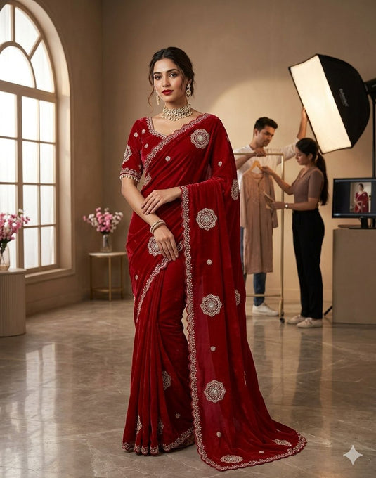 Bollywood Designer Fandy Satin Saree for Women | Festive & Party Wear in Germany