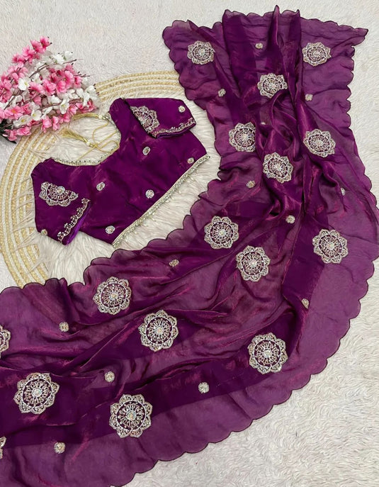 Bollywood Designer Fandy Satin Saree for Women | Festive & Party Wear in Germany