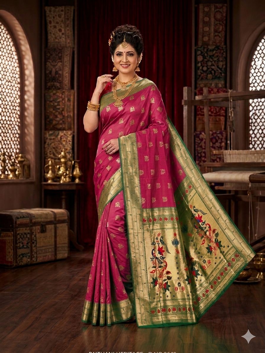 Pink Silk Saree unstitched blouse in Berlin