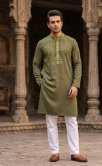 Mens Kurta Designer Magic Cotton Slub Kurta Payjama in Germany